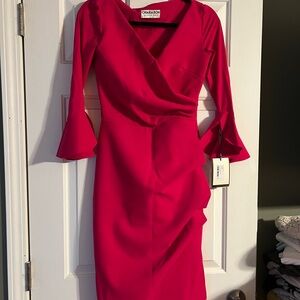 Chiara Boni Fuchsia Long Sleeve Dress